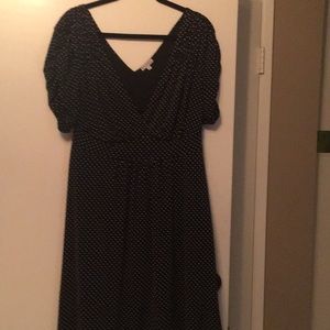 Beautiful Kiyonna Black/white polka dot dress 1X